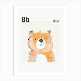 Animals Alphabet Bear 1 Art Print