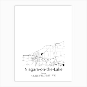 Niagara On The Lake,Canada Minimalist Map Art Print