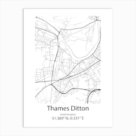 Thames Centre,Canada Minimalist Map Art Print