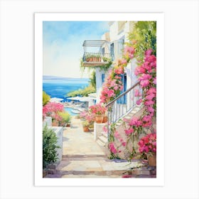 Waves of Wonder: Mediterranean Coast Wall Print Art Print