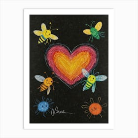 Bees Love Art Print