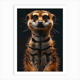 The Meerkat's Tiger Disguise Art Print