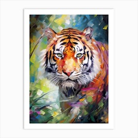 Tiger Art In Impressionism Style 4 Art Print