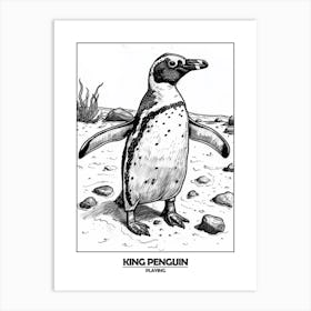 Penguin Playing Poster 6 Art Print