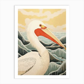 Bird Illustration Pelican Art Print