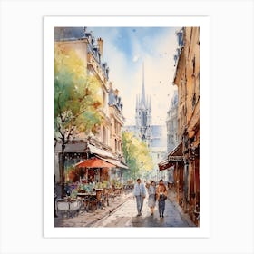 France cafe cityscape Art Print