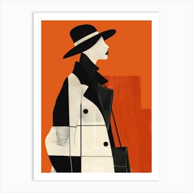 Woman In A Coat Art Print