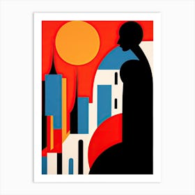 Ipanema Beach, Brazil, Bold Outlines 3 Art Print