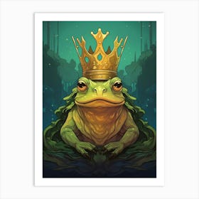 King Of Frogs Art Nouveau 4 Art Print