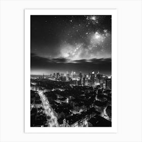 Black And White Cityscape 13 Art Print