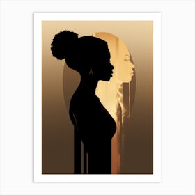 Silhouette Of A Woman Art Print