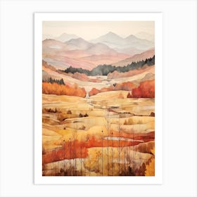 Autumn National Park Painting Pyrenees National Park 1 Art Print