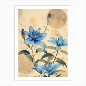 Blue Lilies 2 Art Print