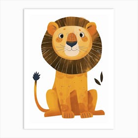 Barbary Lion Night Hunt Clipart 3 Art Print