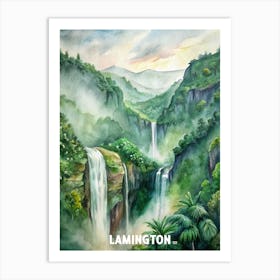 Lamington National Park Watercolor Painting Art Print