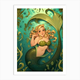 Seaweed Mermaid Art Print