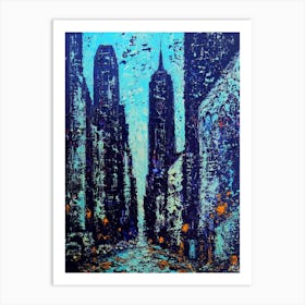 New York City At Night Art Print