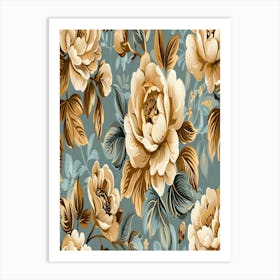 william morris floral art Art Print