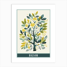 Balsam Tree Flat Illustration 3 Poster Art Print