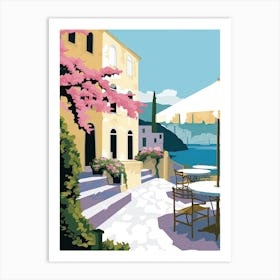 Ravello, Italy, Flat Pastels Tones Illustration 4 Art Print