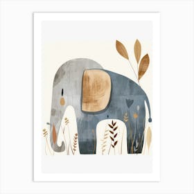 Charming Nursery Kids Animals Elephant 4 Art Print