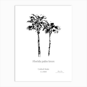 Florida Palm Trees 1 Art Print