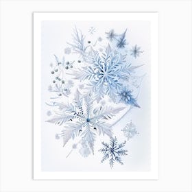 Crystal, Snowflakes, Quentin Blake Illustration Art Print