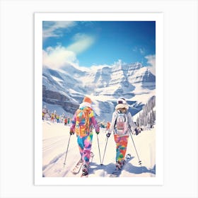 Lake Louise Ski Resort   Alberta Canada, Ski Resort Illustration 0 Art Print