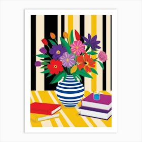 Flowers In A Vase Vector Art Print