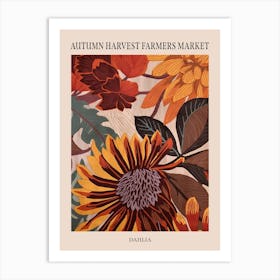 Fall Botanicals Dahlia 3 Poster Art Print