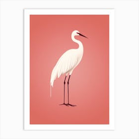 Minimalist Crane 1 Illustration Art Print