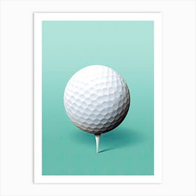 Golf Ball On A Tee Art Print