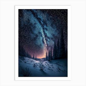 Milky Night Sky Art Print