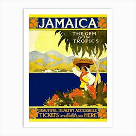Jamaica The Gem Of The Tropics Art Print