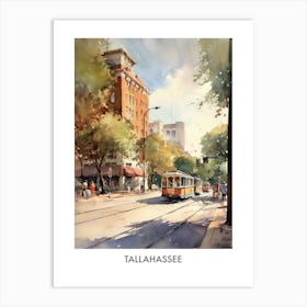 Tallahassee Watercolor 2travel Poster Art Print