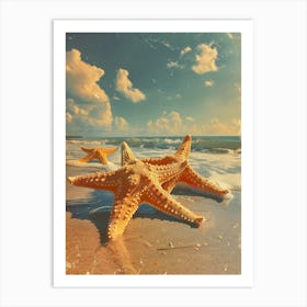 Starfish On The Beach Photo Art Print