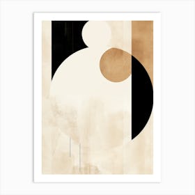 Noir Geometric Melody, Bauhaus Art Print