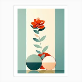 Abstract Flower In A Vase Art Print