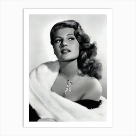 Rita Hayworth Portrait Vintage Art Print