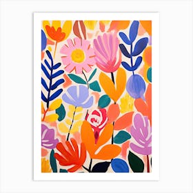 Flowers 56, Matisse style, Floral texture Art Print