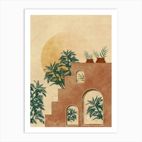 boho Sand And Palms Art Print