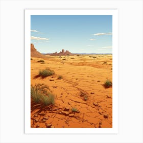 Simpson Desert Pixel Art 2 Art Print