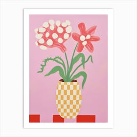 Freesias Flower Vase 3 Art Print