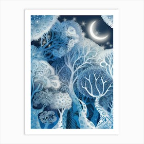 Night In The Forest Art Print