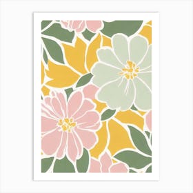 Laurel Pastel Floral 3 Flower Art Print