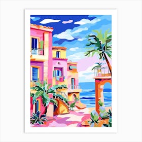 Santa Marinella, Italy Colourful View 3 Art Print