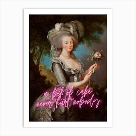 Marie Antoinette Bit Of Cake Art Print