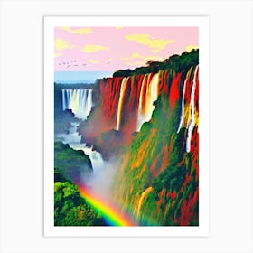 Iguazú Falls National Park 1 Brazil Abstract Colourful Art Print