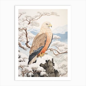 Winter Bird Painting Bald Eagle 3 Art Print