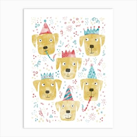 Birthday Labrador Retriever Dogs Art Print